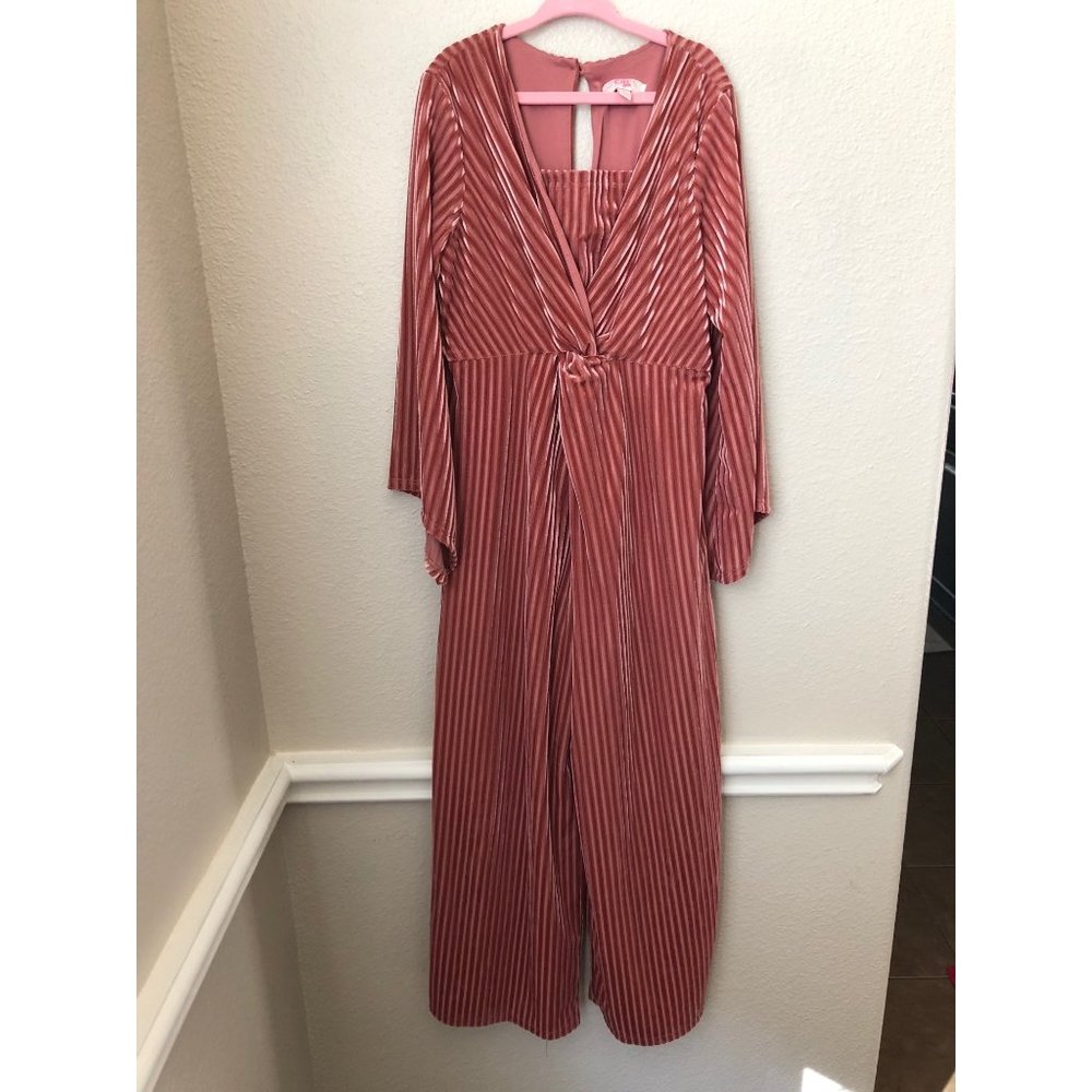 GB Girls Ribbed Velvet Romper